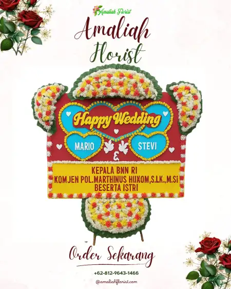 Papan Bunga Pernikahan Pianggu